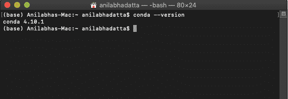 check conda version