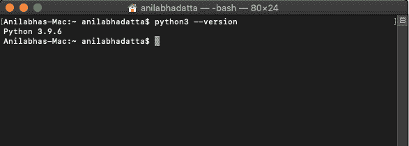 checking python version