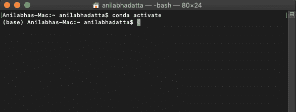 activate conda